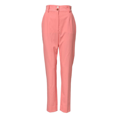 Dolce & Gabbana Pink High Waist Tapered Dress Pants