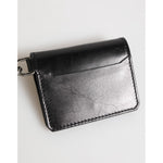 Dolce & Gabbana Wallet Black Leather Logo Embossed Key Chain Card Holder Wallet with zipper closure and logo details, made in Italy