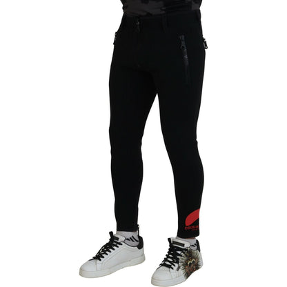 Dsquared² Back Polyamide Slim Fit Logo Print Pants 1728,67345645728,Black,Casual Pants - Pants - Clothing,Clothing,Dsquared²,IT48 | M,Jeans & Pants - Men - Clothing,Material: 80% Polyamide 20% Elastane,Men,Pants - Clothing,Preowned / Defect