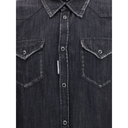 Dsquared² Black Denim Shirt