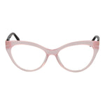 Emilio Pucci Pink Women Glasses Frame in rose plastic, full-rim butterfly style with demo lenses, size 54-16-140, includes branded case.