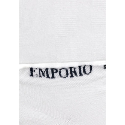 Emporio Armani Underwear White Cotton Socks Emporio Armani Underwear