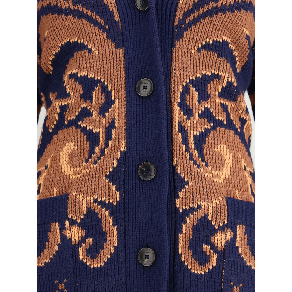 Etro Multicolor Wool Cardigan Etro
