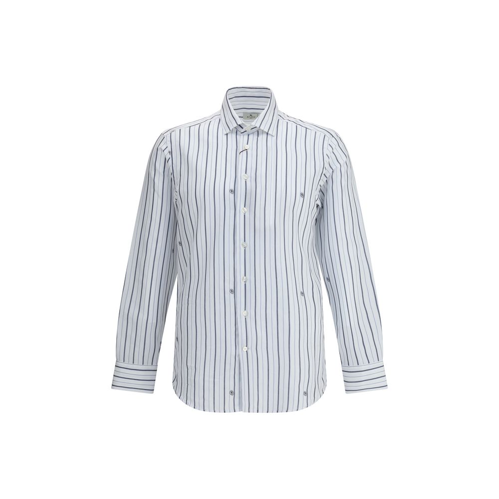 Etro White Cotton Pattern Shirt Etro
