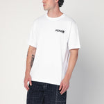 KENZO White cotton T-shirt with logo FF55TS4894SGCO/R_KENZO-01_323
