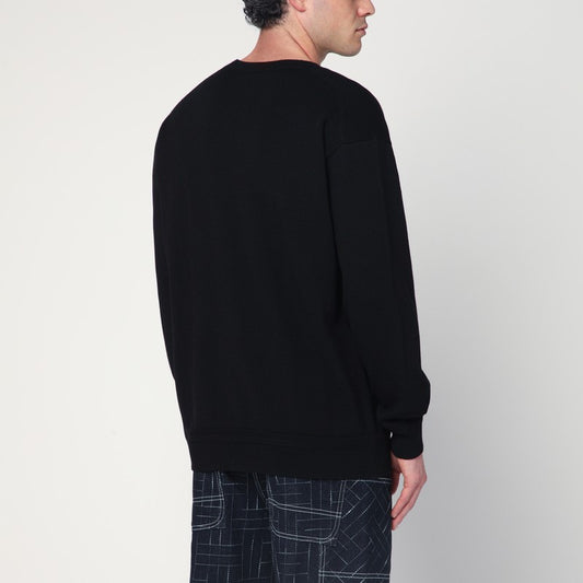 KENZO Black wool crew neck sweater