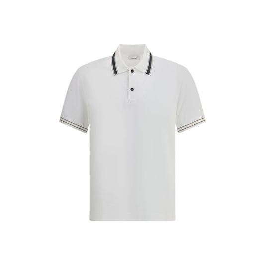 Ferragamo White Cotton Polo Shirt Ferragamo