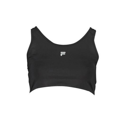 Fila Black Polyester Women's Sports Bra Fila