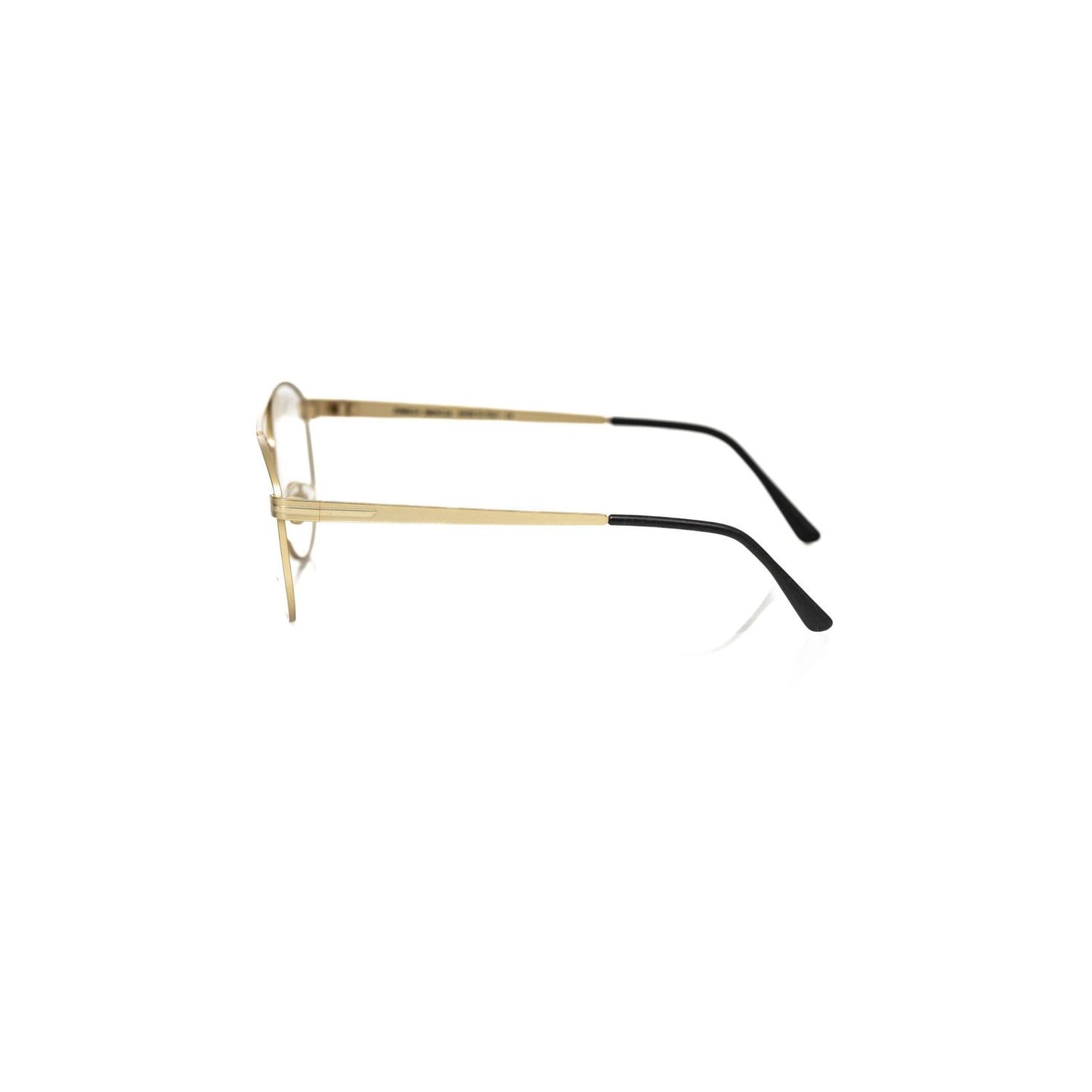 Frankie Morello Gold Metallic Unisex Frame Eyeglasses