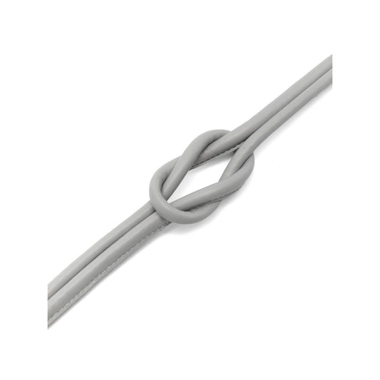 Furling By Giani Filo leather belt with light grey padded, rolled design and self-tie fastening close-up.