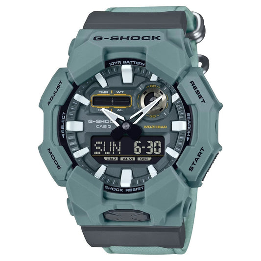 CASIO G-SHOCK Mod. NEW RUGGED BASIC Digital 10-Year Battery wristwatch with multifunction display, water resistant, carbon & resin case, Cordura strap