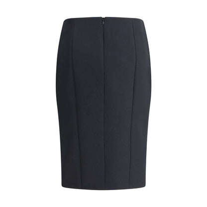 Giorgio Armani Black Recycled Polyester Midi Skirt Giorgio Armani