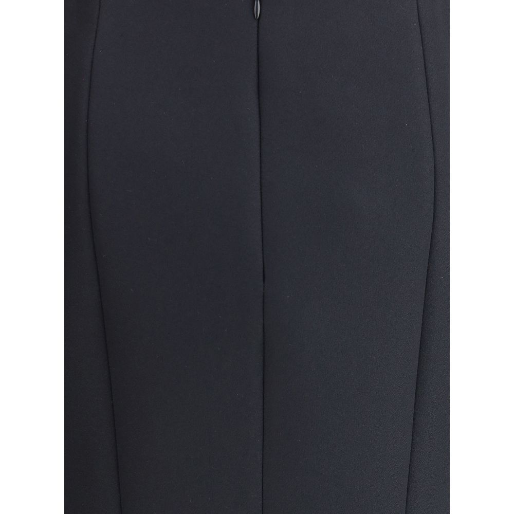 Giorgio Armani Black Recycled Polyester Midi Skirt Giorgio Armani