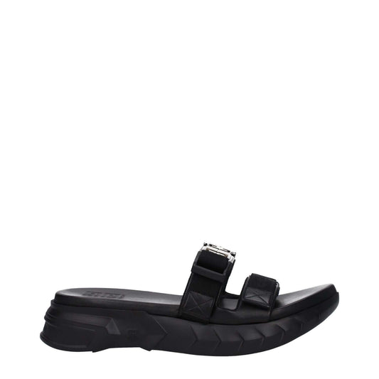 Givenchy Black Fabric Slippers