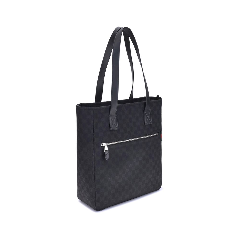 Front view with bag zipped and handles upright.