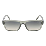 Guess Olive Men Sunglass with olive plastic full-rim frame and gradient green lenses, stylish rectangle design for men.