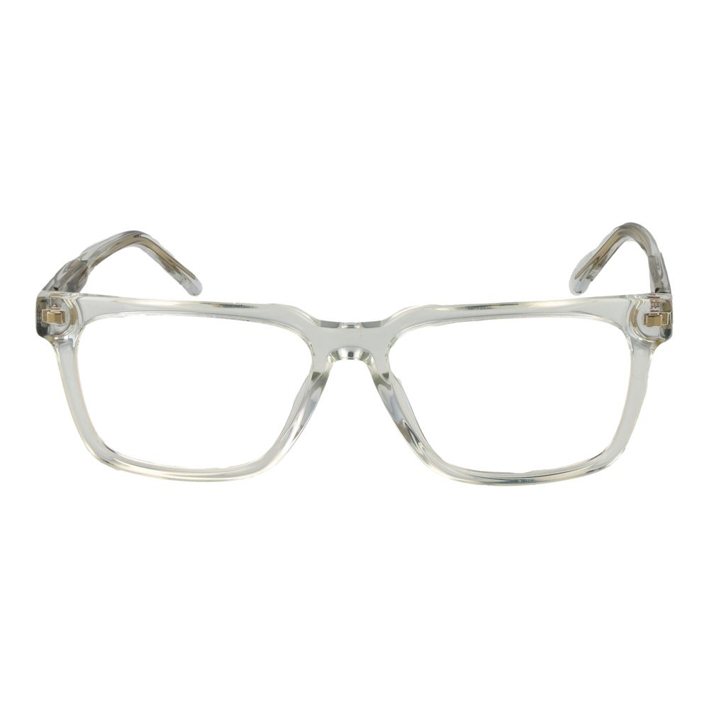 Guess Transparent Acetate Glasses (Frames) with rectangle full-rim design for men, featuring spring hinges, demo lenses, and a branded case.