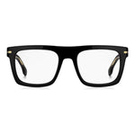 HUGO BOSS MOD. BOSS 1597 black square-frame eyeglasses for gentlemen, featuring subtle gold accents.