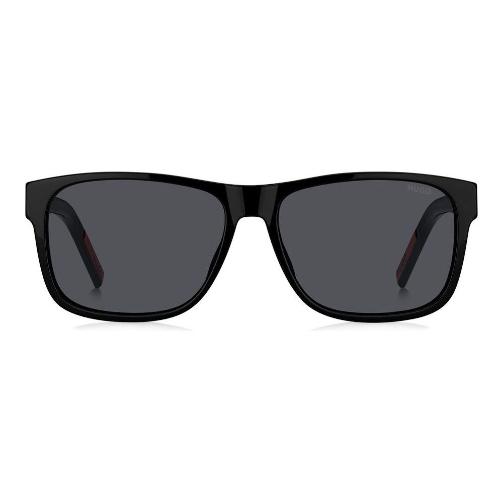 Gent's sunglasses front view - HUGO MOD. HG 1260_S - sleek black design with dark lenses