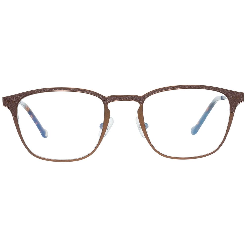 Hackett Brown Metal Frames, men's eyewear, 49/20/145mm size, boxy brown glasses for men, elegant brown frame glasses, stylish optical frames