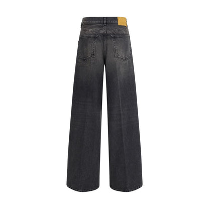 Haikure Black Cotton Relaxed Fit Jeans Haikure