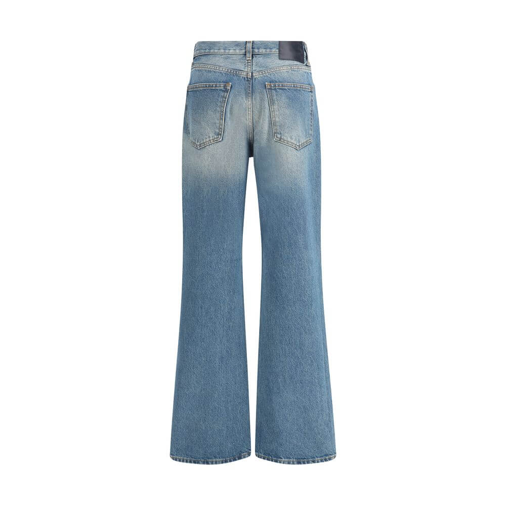Haikure Light Blue Cotton Flared Jeans