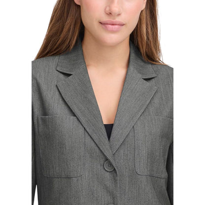 ICHI Gray Polyester Blazer 1728,71956299936,Blazers - Suits & Blazers - Clothing,Clothing,Gray,ICHI,IT36|XXS,IT38|XS,New with tags,Suits & Blazers - Clothing,Women