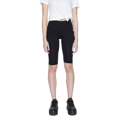 Icon Black Cotton Bermuda Shorts Icon