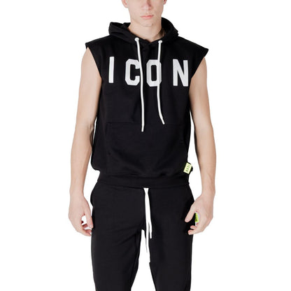 Icon Black Cotton Hoodie Icon