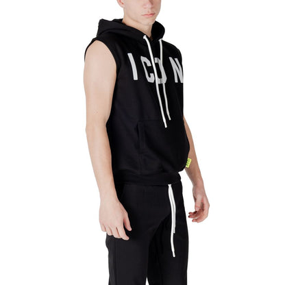 Icon Black Cotton Hoodie Icon
