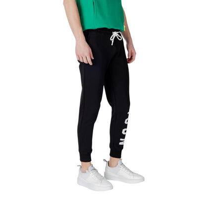 Icon Black Cotton Joggers (Workout Pants) Icon