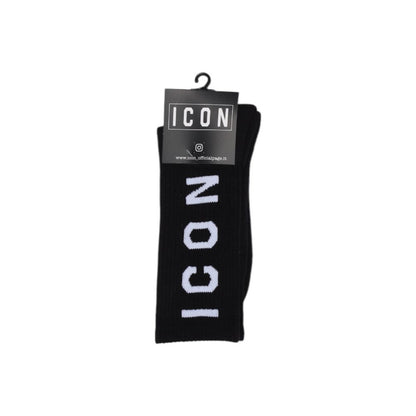 Icon Black Cotton Socks Icon