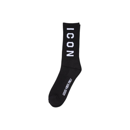 Icon Black Cotton Socks Icon
