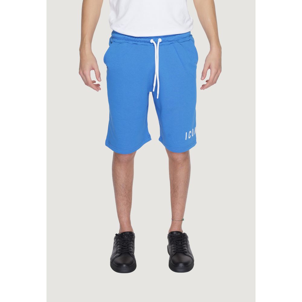 Icon Blue Cotton Bermuda Shorts Icon