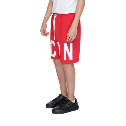 Icon Red Cotton Bermuda Shorts Icon