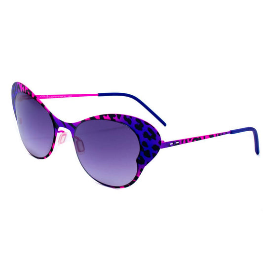 Italia Independent Bicolor Metal Sunglasses in brown and gray with 51/19/145 mm dimensions, unisex design, metal frame.