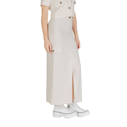 Jacqueline De Yong Bicolor Viscose Long Skirt Jacqueline De Yong