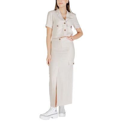 Jacqueline De Yong Bicolor Viscose Long Skirt Jacqueline De Yong