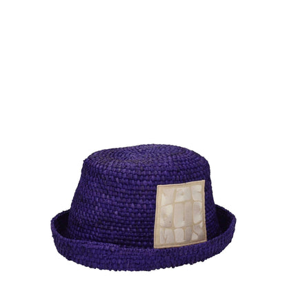 Jacquemus Purple Raffia Hat made from 100% raffia with front logo design, featuring varying purple shades, MPN: 235AC4505046650.