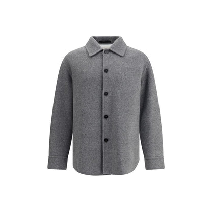 Jil Sander Gray Fleece Wool Coat