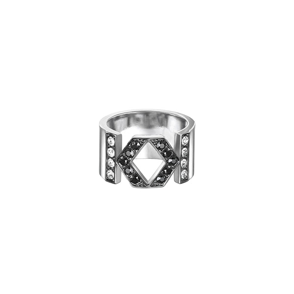 KARL LAGERFELD JEWELS JEWELRY Mod. 5448357 geometric silver ring