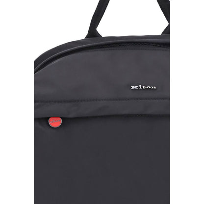 Kiton Black Polyamide Backpack Kiton