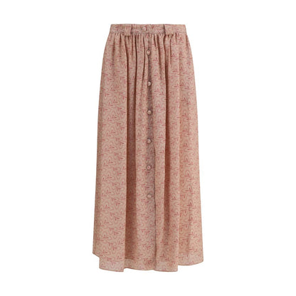 Kristina Ti Multicolor Silk Long Skirt Kristina Ti