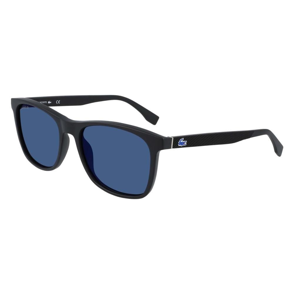 LACOSTE MOD. L860SE gent's sunglasses with black frame and blue lenses, stylish accessory for men.