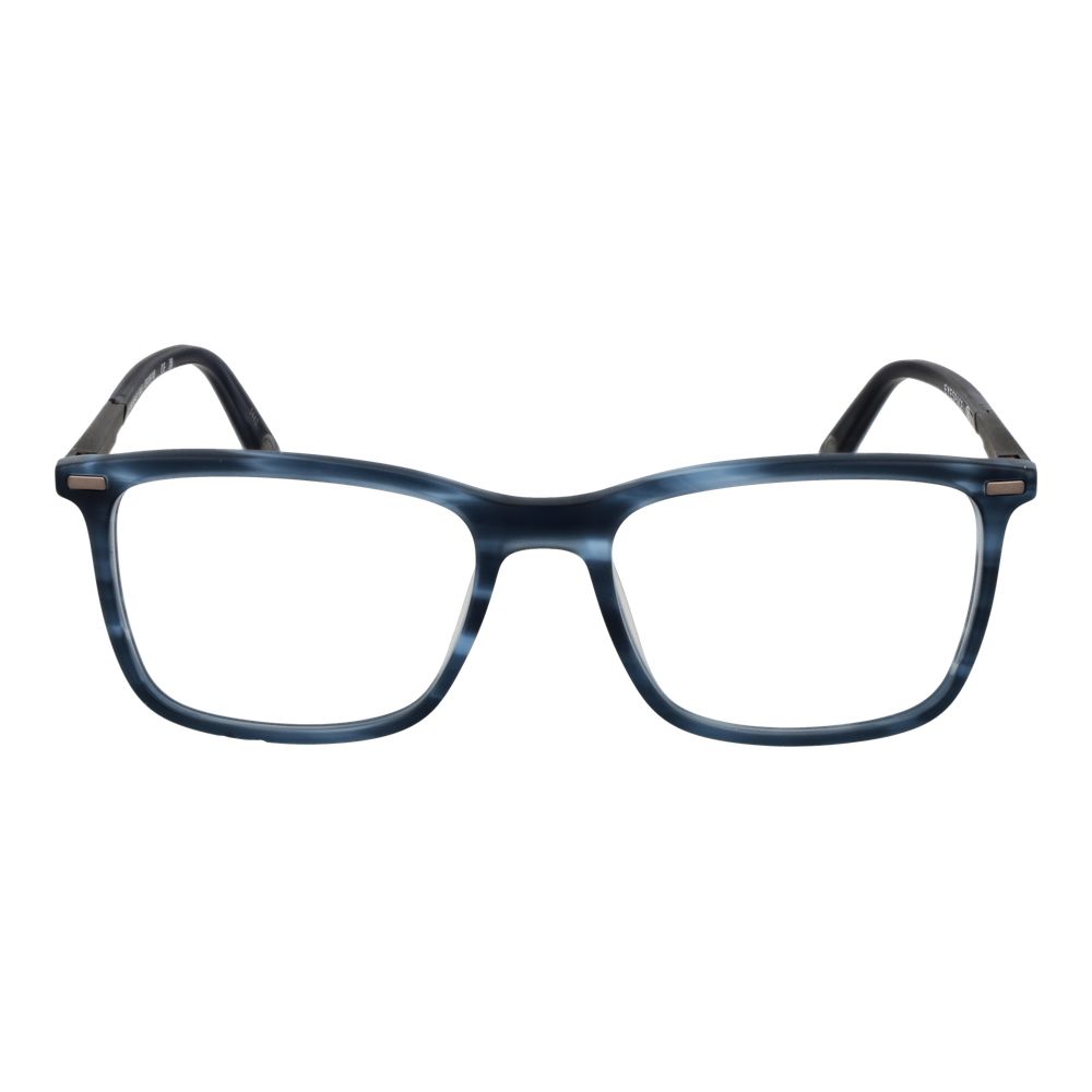 Land Rover Blue Acetate & Metal Glasses (Frames) with rectangle full-rim style for men, size 55-18-145, featuring spring hinges.