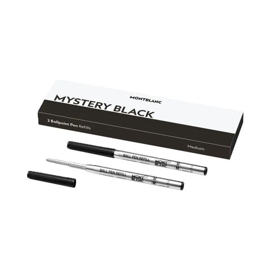 MONTBLANC Mod. MISTERY BLACK - BALLPOINT PEN REFILLS - MEDIUM - 2 PCS