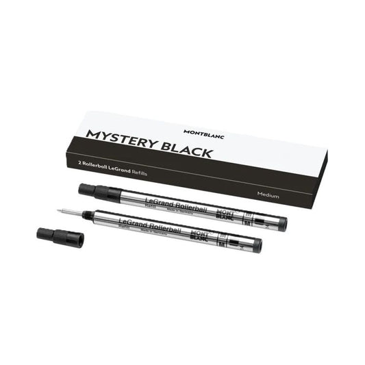 MONTBLANC Mod. MISTERY BLACK - REFILLS ROLLER BALL PEN - MEDIUM - 2PCS