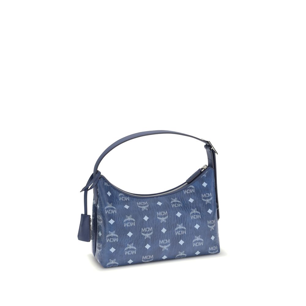 MCM Blue Fabric Shoulder Bag MCM