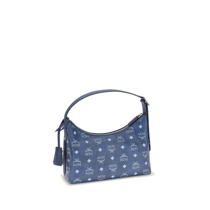 MCM Blue Fabric Shoulder Bag MCM