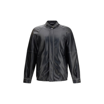 MM6 Black Polyester Bomber MM6